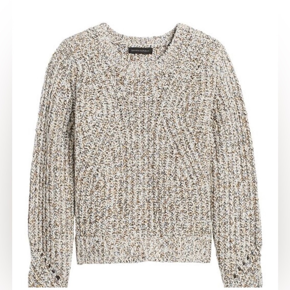Wool blend cropped sweater
